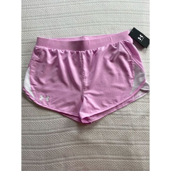 Under Armour GIRL’S YLARGE Pink FlyBy Shorts - Picture 8 of 8